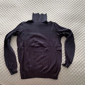 Navy Turtleneck Sweater - Classic Knit